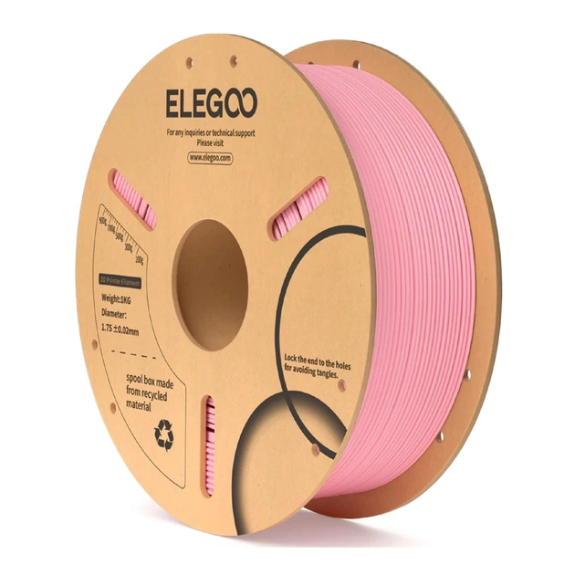 Пластик для 3D-принтера ELEGOO PLA 1кг, 1.75мм, pink (50.203.0104) - изображение 1