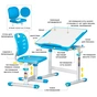 Парта зі стільцем Evo-kids Evo-06 Plus Blue (Evo-06 Plus BL) - зменшене зображення 2
