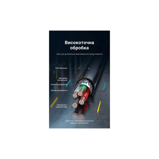 Дата кабель USB 2.0 AM/AF 0.5m black Vention (CBIBD) - picture 11