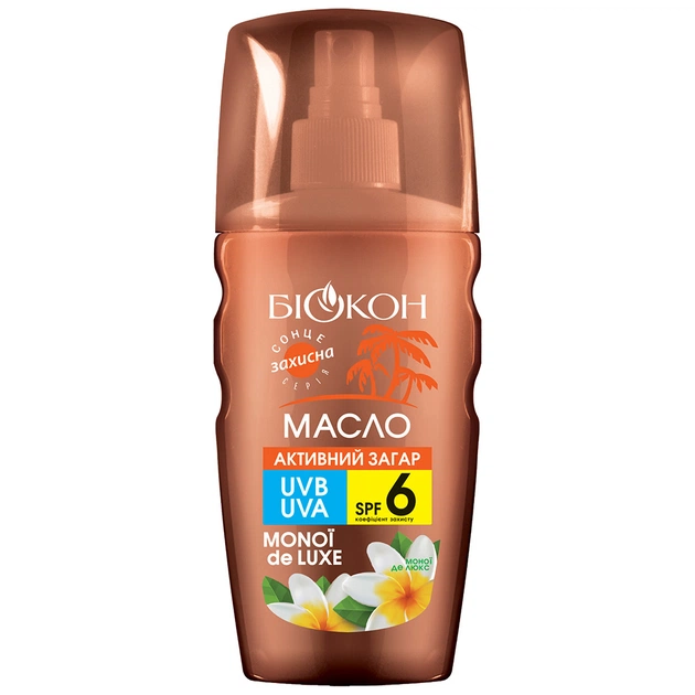 Засіб для засмаги Біокон Олія Активна засмага Моної де люкс SPF-6 160 мл (4820160039742) - picture 1