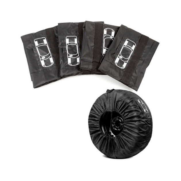 Чохол для зберігання автомобільних коліс Voltronic 4 шт діаметром 13-18 дюйми, Black - picture 1