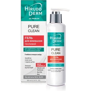 Гель для вмивання Біокон Hirudo Derm Oil Problem Pure Clean 180 мл (4820008318695) зображення 1