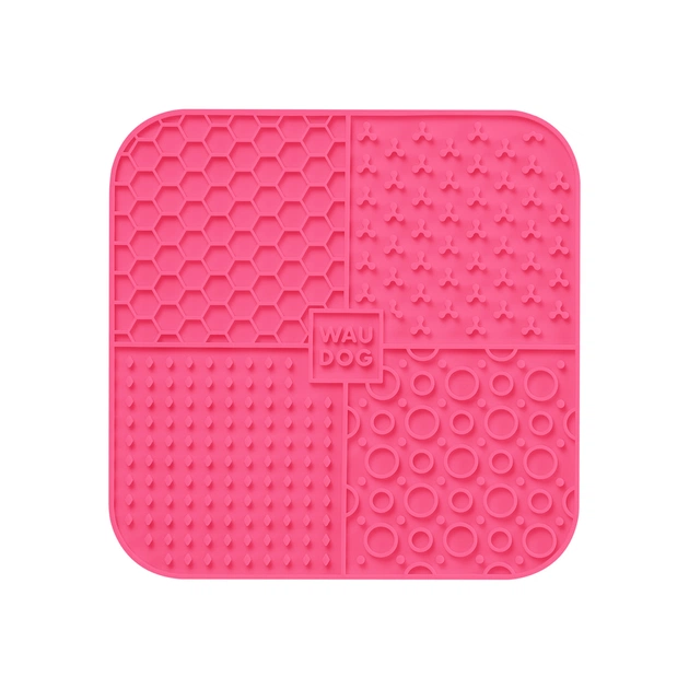 Універсальний посуд для тварин WAUDOG Silicone Килимок для злизування 19х19х1 см рожевий (23527) - picture 3