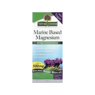Витаминно-минеральный комплекс Nature's Answer Магний на морской основе, 500 мг, вкус ванили, Marine Based Magnesi (NTA26161) изображение 1