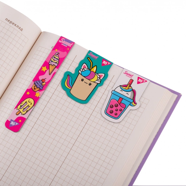 Закладки для книг Yes магнітні Sweet Cream 3 шт (708352) - picture 3