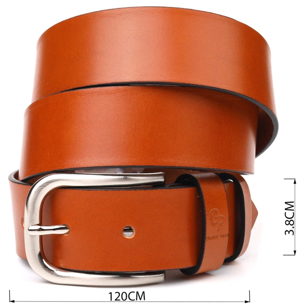 Ремінь Grande Pelle З натуральної шкіри Рудий (21472) - зображення 3