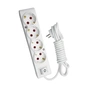 Мережевий подовжувач TECCO 3м 4 поста white (8681277842733) - зменшене зображення 1