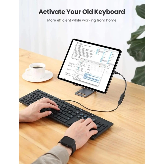 Перехідник OTG USB 3.0 AF to USB-C US154 black Ugreen (30701) - зображення 4