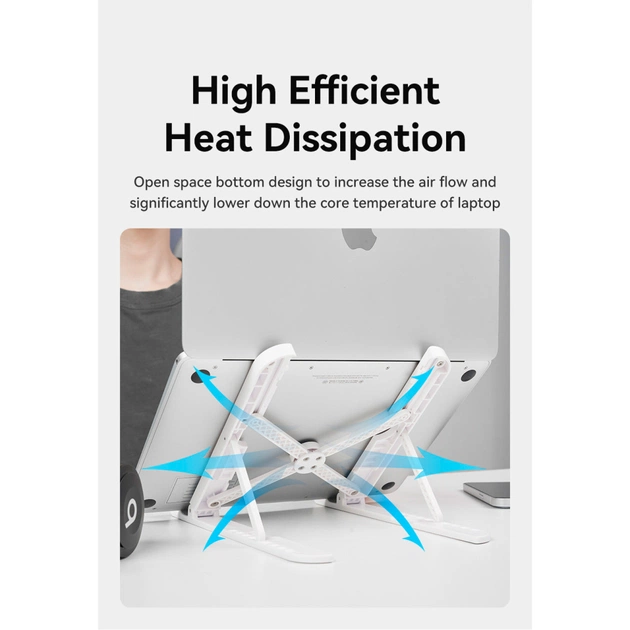 Підставка до ноутбука Vention Laptop X-type Stand White ABS 83-170мм (KDNW0) - picture 8