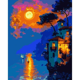 Картина по номерам Santi Захід сонця на узбережжі 40х50 см (956650) зображення 1