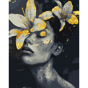 Картина по номерам Santi Дівчина з ліліями, 40*50 см, поталь (955290) зображення 1