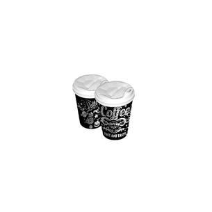 Стакани одноразові Romus Coffee Late паперові 110 мл 50 шт. Чорні (21471) зображення 1