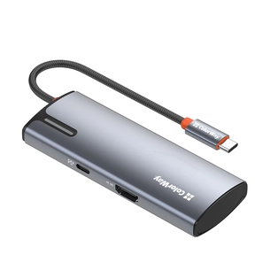 Порт-реплікатор ColorWay Docking Station USB-C 5-в-1 Type C PD 100W/USB3.0х3/HDMI 4К (CW-HUB01) изображение 1