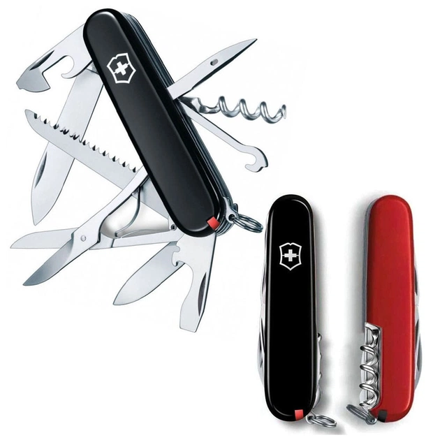 Ніж Victorinox Huntsman Ukraine 91 мм Чорно-червоний (1.3713.3.1) - зображення 1