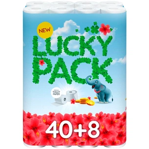 Туалетний папір Ruta Lucky Pack 2 шари 48 рулонів (8595027101424) зображення 1