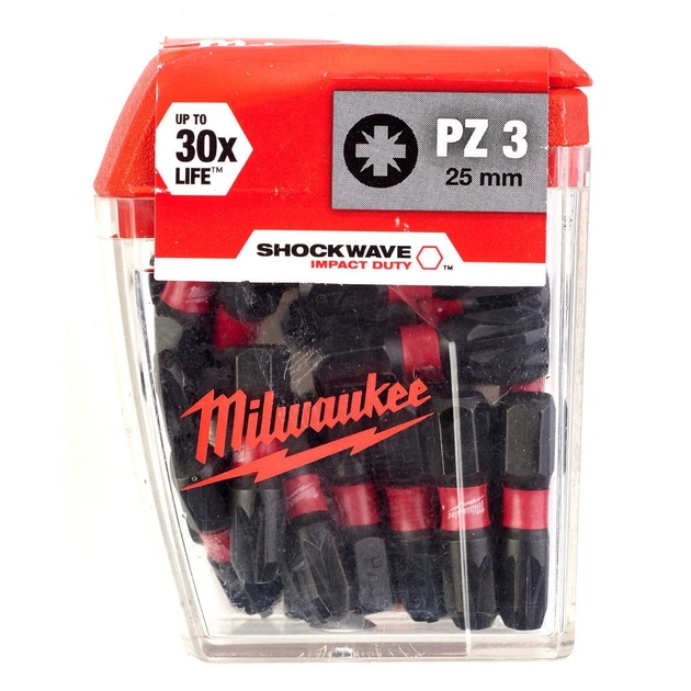 Набір біт Milwaukee SHOCKWAVE, PZ3, 25мм, 25шт (4932430869) - picture 4