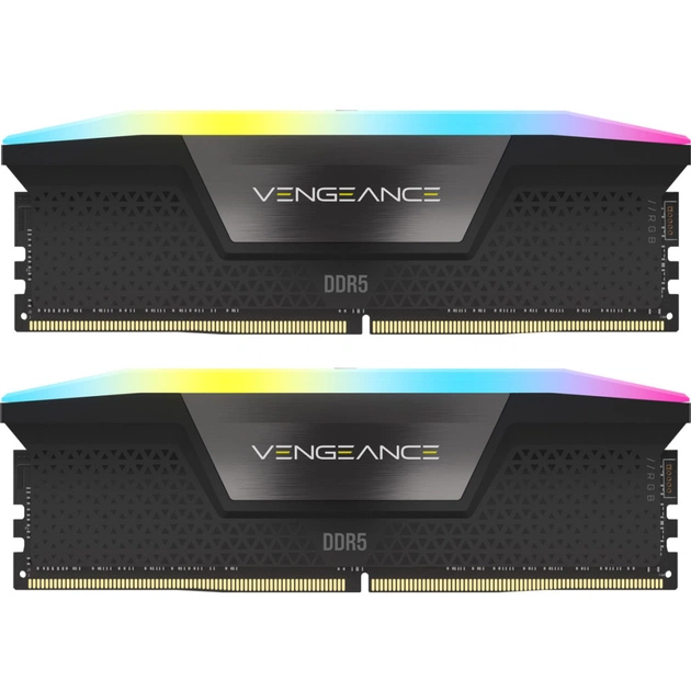 Модуль пам'яті для комп'ютера DDR5 64GB (2x32GB) 6000 MHz Vengeance RGB Corsair (CMH64GX5M2B6000C38) - зображення 1