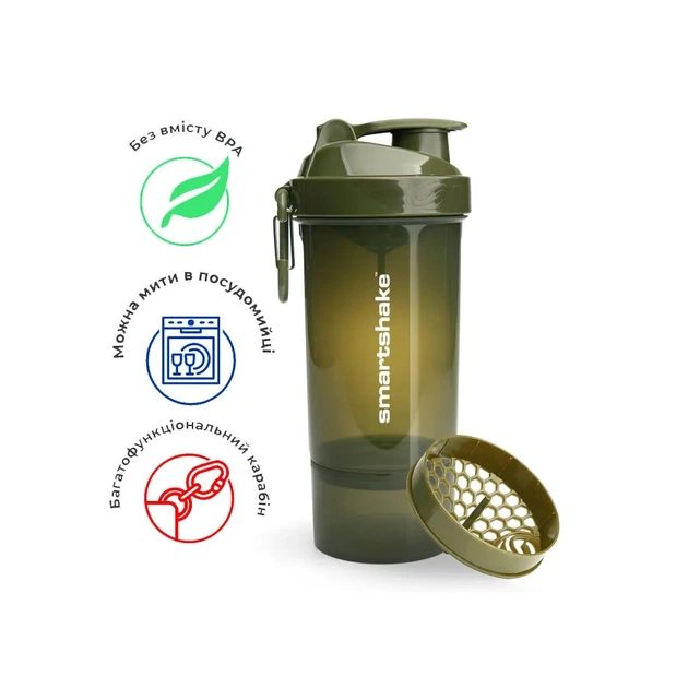 Шейкер спортивний SmartShake Original2GO One 800ml Army Green (10581002) - picture 11