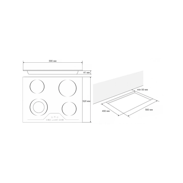 Варочна поверхня Eleyus FLORA 60 BL V - picture 12