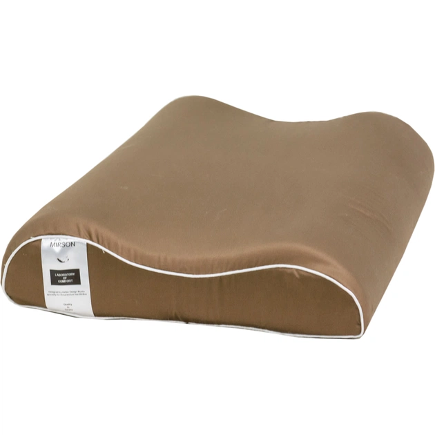 Подушка MirSon ортопедична 6015 Delicate satin Cacao 58х40х10.5 (2200003261158) - зображення 1