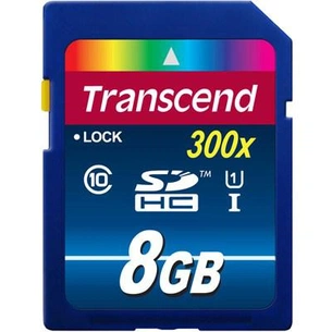 Карта пам'яті Transcend 8Gb SDHC UHS-I 300x (TS8GSDU1) зображення 1