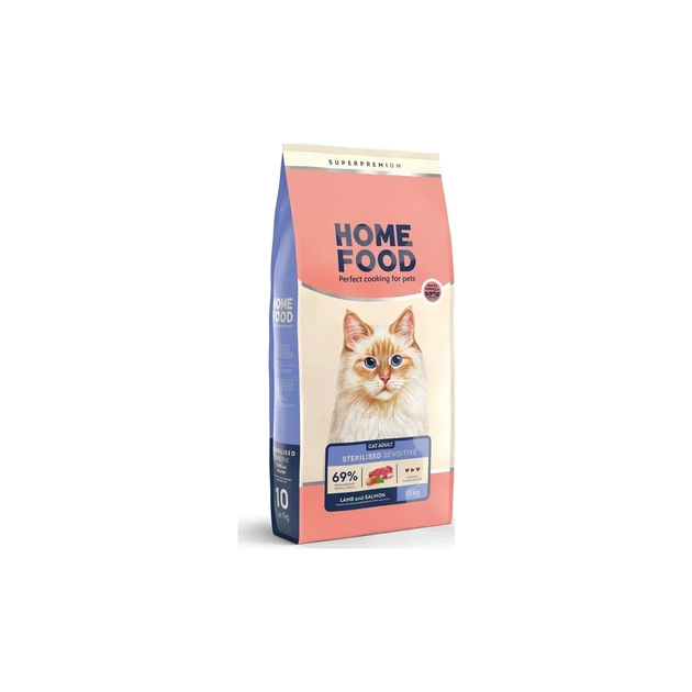 Сухой корм для кошек Home Food With sensitive digestion з ягням та лососем 10 кг (4820235020583) - изображение 1