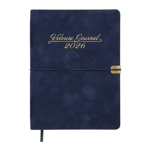 Тижневик Buromax датований 2026 VELOUR, А5 синій (BM.2134-02) зображення 1