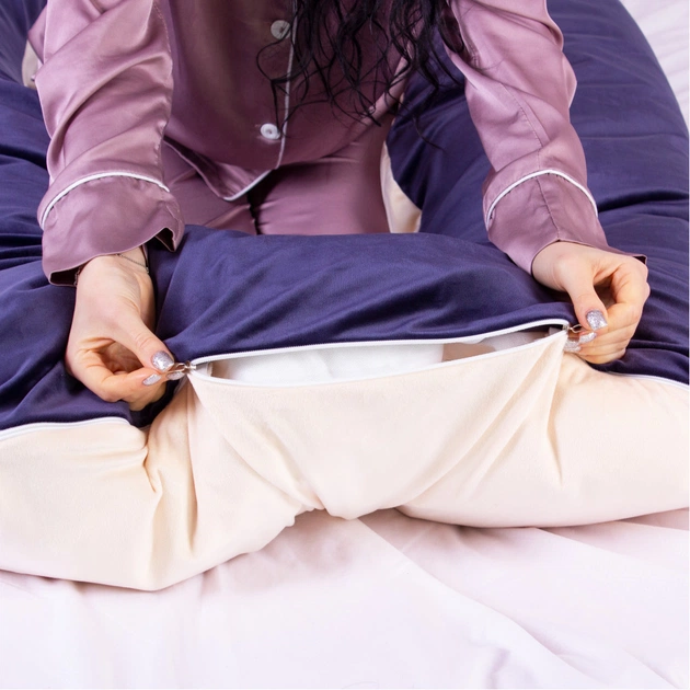 Подушка MirSon для вагітних та відпочинку Velvet Line №8022 U-подібна Ruellia (2200006178545) - picture 7