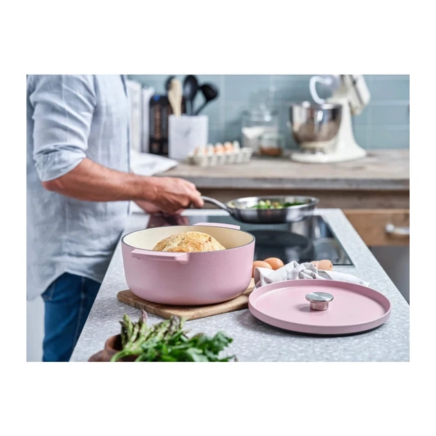 Каструля KitchenAid чавунна з кришкою 5,2 л Суха троянда (CC007431-001) - picture 6