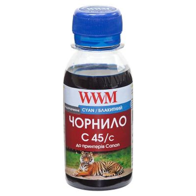 Чорнило WWM Canon CL-441/CL-446/CLI-451C 100г Cyan Water-soluble (C45/C-2) - зображення 1