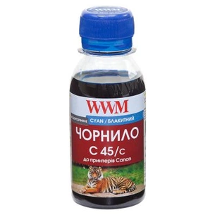 Чорнило WWM Canon CL-441/CL-446/CLI-451C 100г Cyan Water-soluble (C45/C-2) зображення 1