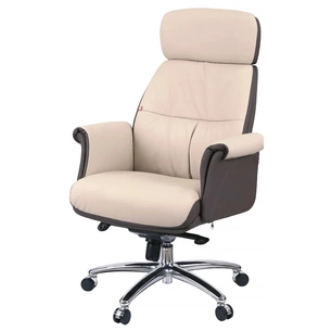 Офісне крісло Аклас Драгобрат, AL MB, Шкіра LC-F Beige/PU Dark Brown (00179841) зображення 1