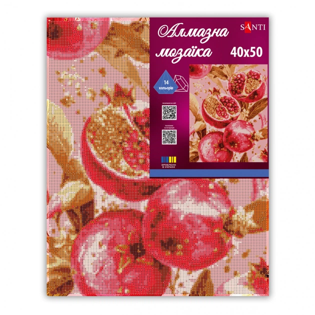 Картина по номерам Santi алмазна мозаїка "Золотий гранат", 40*50см на підрамник (956059) - picture 2