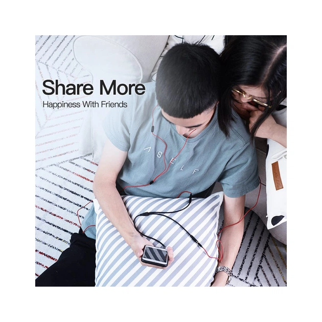 Кабель мультимедійний 3.5mm M to 2x3.5mm F 0.3m Vention (BBSBY) - picture 3