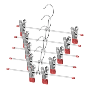 Плічка Ardesto Металеві З прищіпками для штанів Червоний 30 см 5 шт. (ARHC2805RC) зображення 1