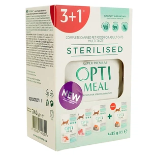 Вологий корм для кішок Optimeal для стерилізованих та кастрованих котів №6 3+1 340 г (4820269140820) зображення 1