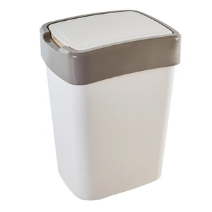 Контейнер для сміття Алеана Євро Біла троянда / какао 10 л (алн 122066/біла роза/какао) зображення 1