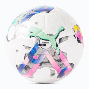 М'яч футбольний Puma Orbita 3 TB (FIFA Quality) 083777-01 білий, жовтий, рожевий, зелений 4 (4065449744270) зображення 1