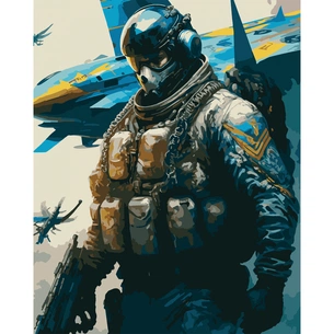 Картина по номерам Santi Захисник України 40*50 см ©zubenko_ai_art (954457) зображення 1
