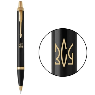 Ручка кулькова Parker IM 17 UKRAINE Black GT BP Тризуб ЗСУ (22032_T039y) изображение 1