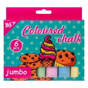 Крейда Yes кольорова Sweet Cream 6 шт JUMBO (400498) зображення 1