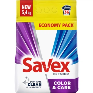 Пральний порошок Savex Premium Color & Care 5.4 кг (3800024047947) зображення 1
