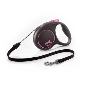 Повідець для собак Flexi Black Design М трос 5 м (рожевий) (4000498033418) зображення 1