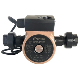 Циркуляційний насос Optima OP25-40-180, G 1 1/4", 10 бар, 180мм, 71Вт, 230В (8120) зображення 1