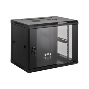 Шафа настінна Kingda 9U 19" 600x450 RAL9004 (KD-007-6409) зображення 1
