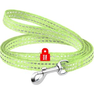 Повідець для котів WAUDOG Re-cotton світловідбивний XS 200х1 см салатовий (16445) зображення 1