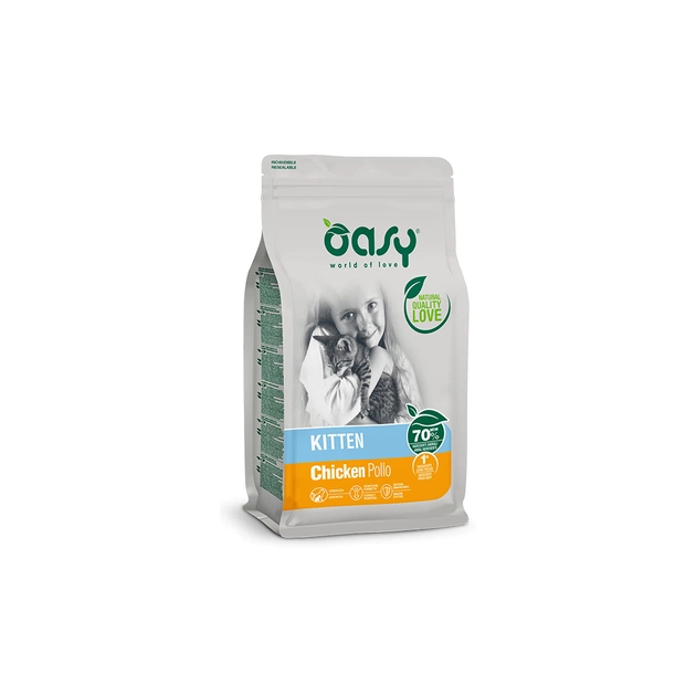 Сухой корм для кошек OASY LIFESTAGE Kitten курица 7.5 кг (8053017348230) - изображение 1