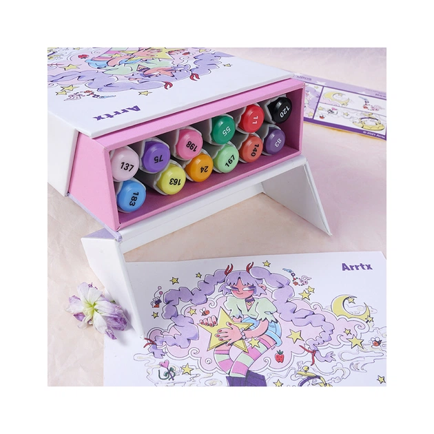 Художній маркер Arrtx спиртові Oros ASM-03-ACS1-02 12 кольорів (LC302789) - picture 9