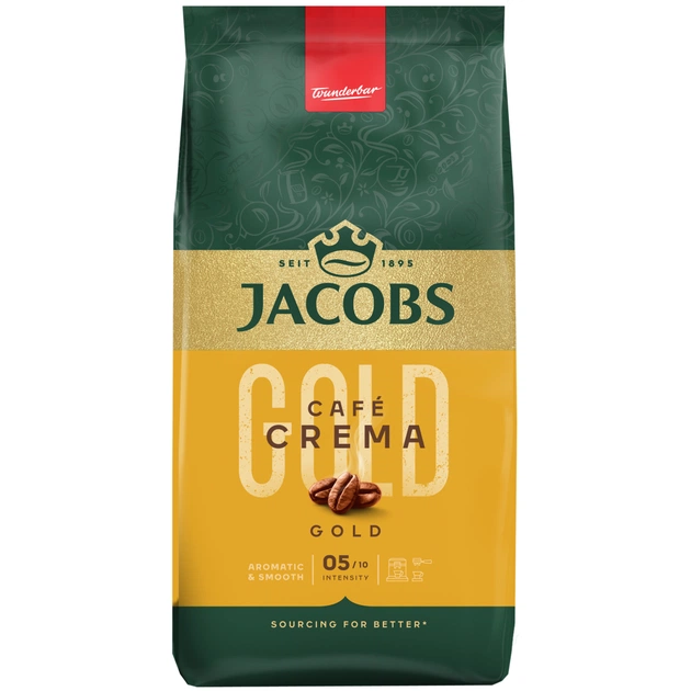 Кава Jacobs Crema Gold в зернах 1 кг (8711000539217) - изображение 1