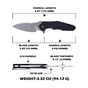 Ніж Hightron Mini Ventura, D2, G10, чорний, сталевий stonewash клинок (HK05BLKS) - зменшене зображення 6